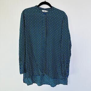 Diane Von Furstenberg DVF silk button front blouse